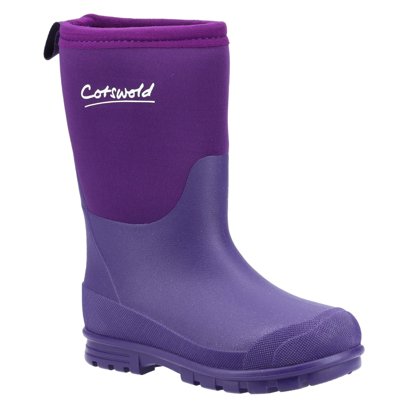 Cotswold Hilly Neoprene TPR+Neopren Unisex Kinder lila Gummistiefel