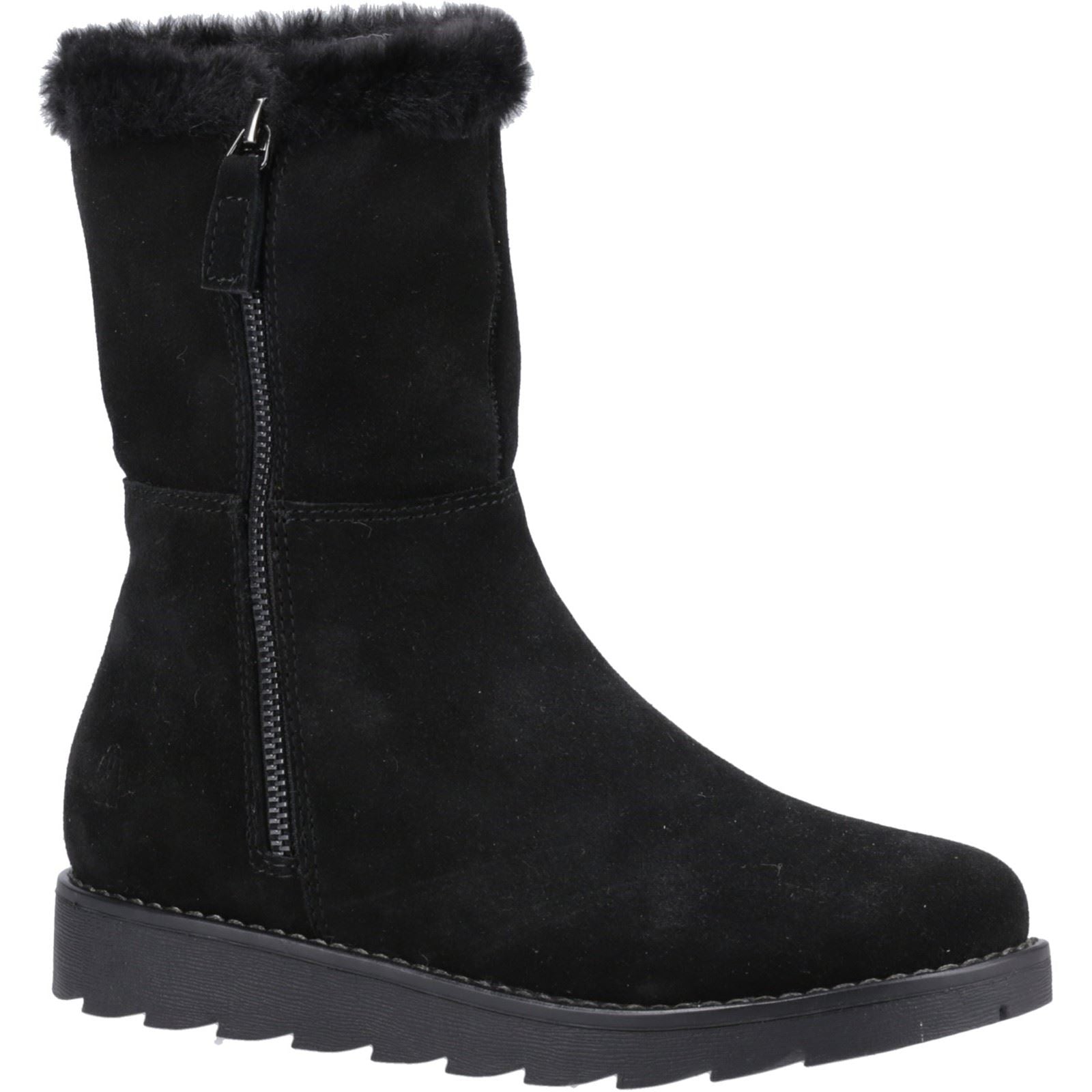 Hush Puppies Mary Wildlederschwarze Damenstiefel