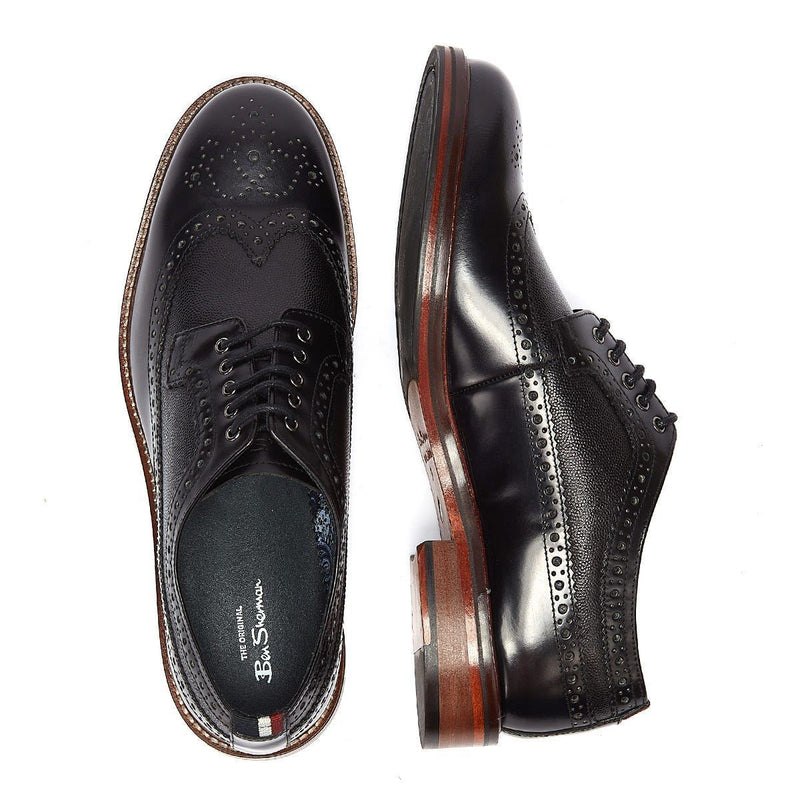 Ben Sherman Archie Brogue Schwarze Farbe Herren Schnürschuhe Aus Leder
