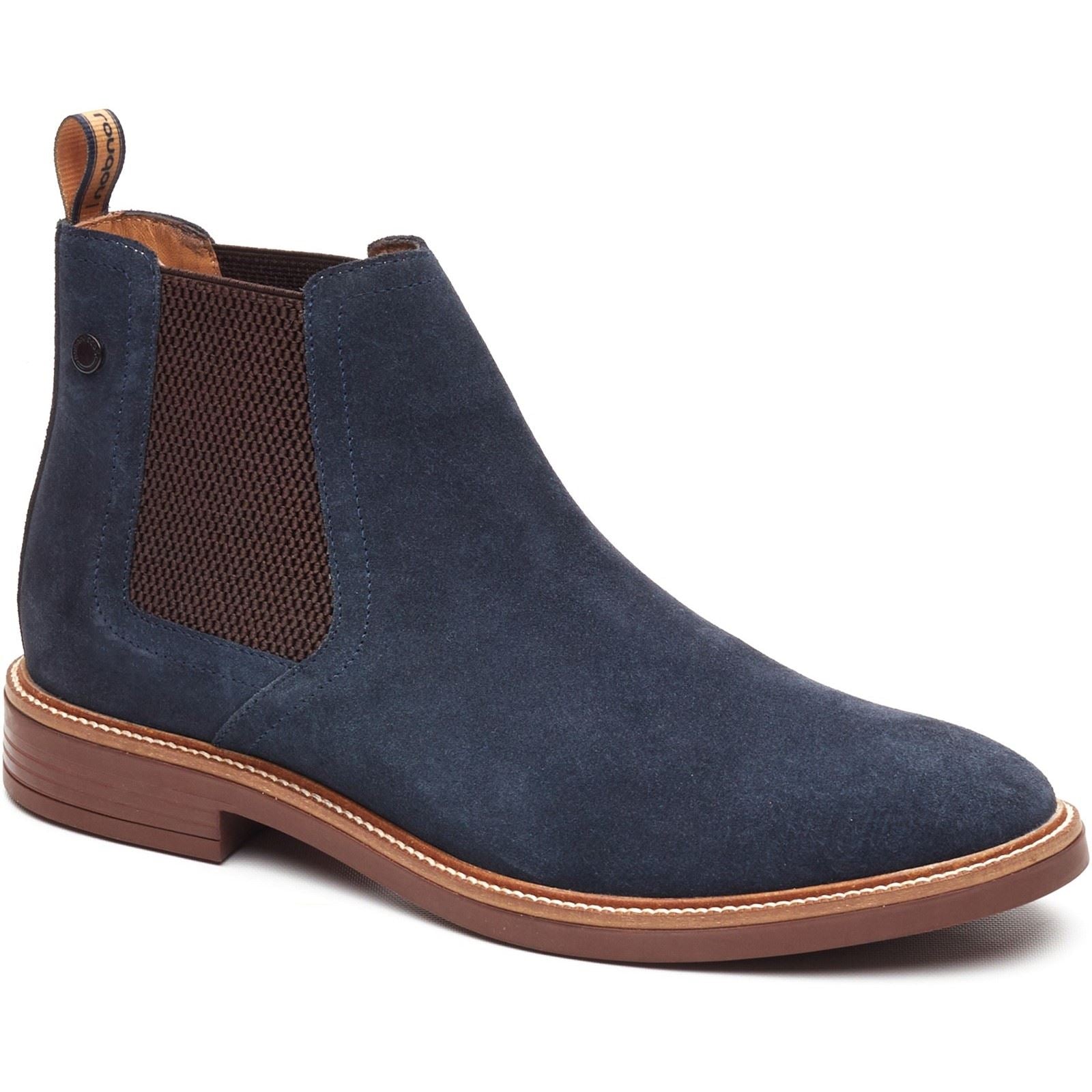 Base London Sussex Chelsea Boot Leder Herren Marine Stiefel