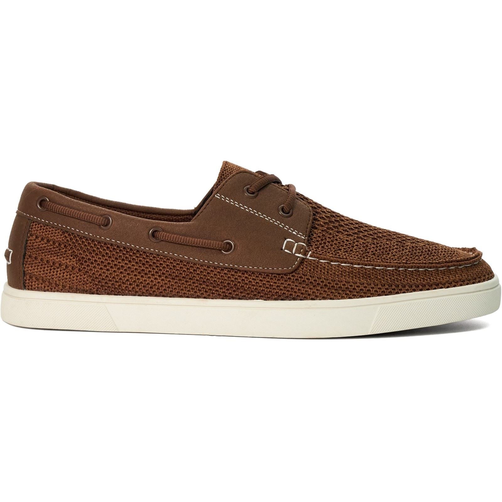 Dune Blaizerss Herren Bootsschuhe Aus Stoff In Braun