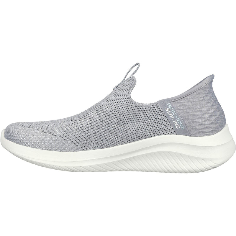 Skechers Ultra Flex 3.0 Smooth Step Textile Damen Sneaker In Hellgrau