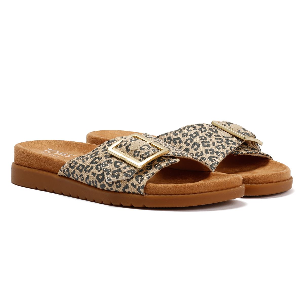 TOMS Marin Slide Textile Damen Sandalen In Beige