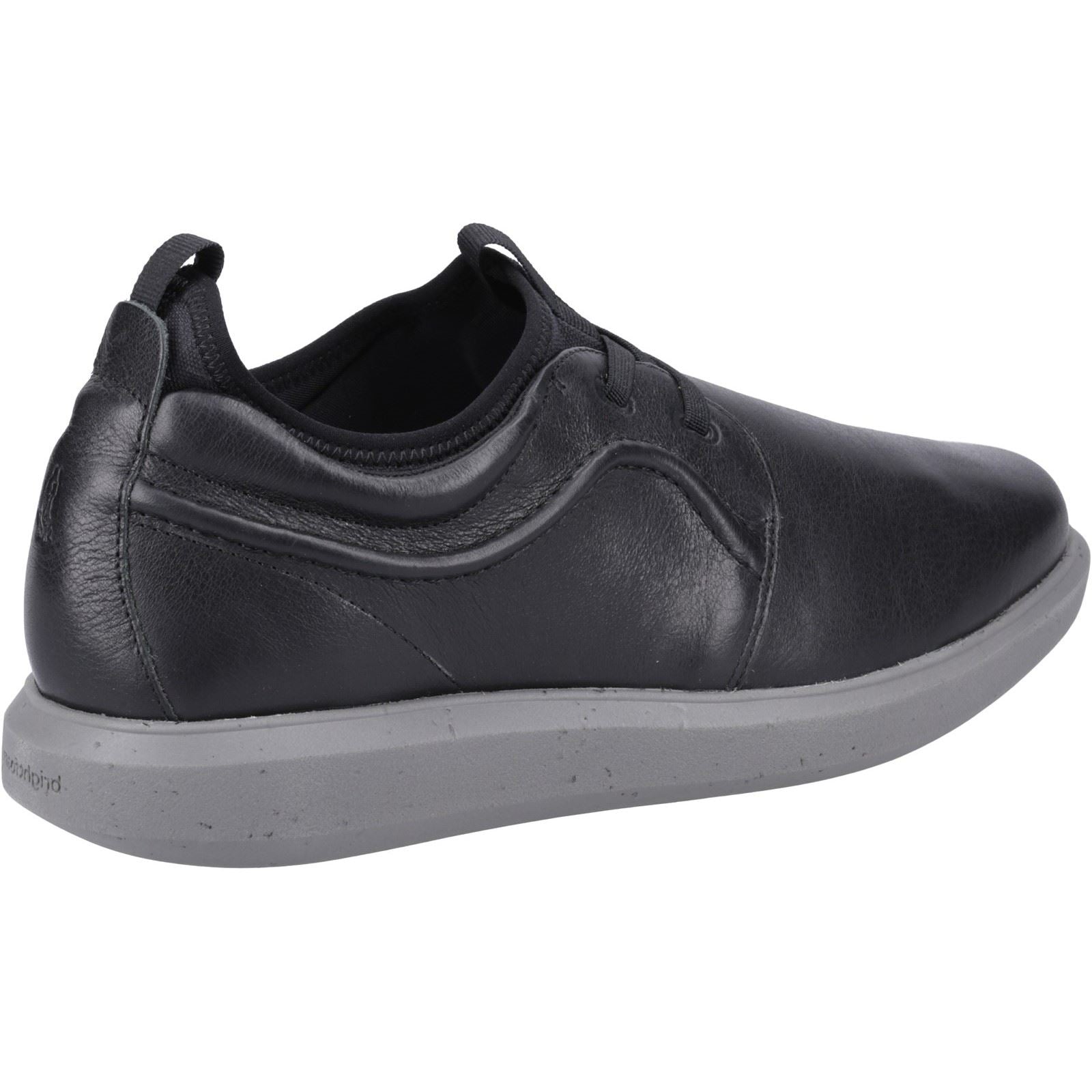 Hush Puppies Niles Leder Herren Schwarz Schnürschuhe