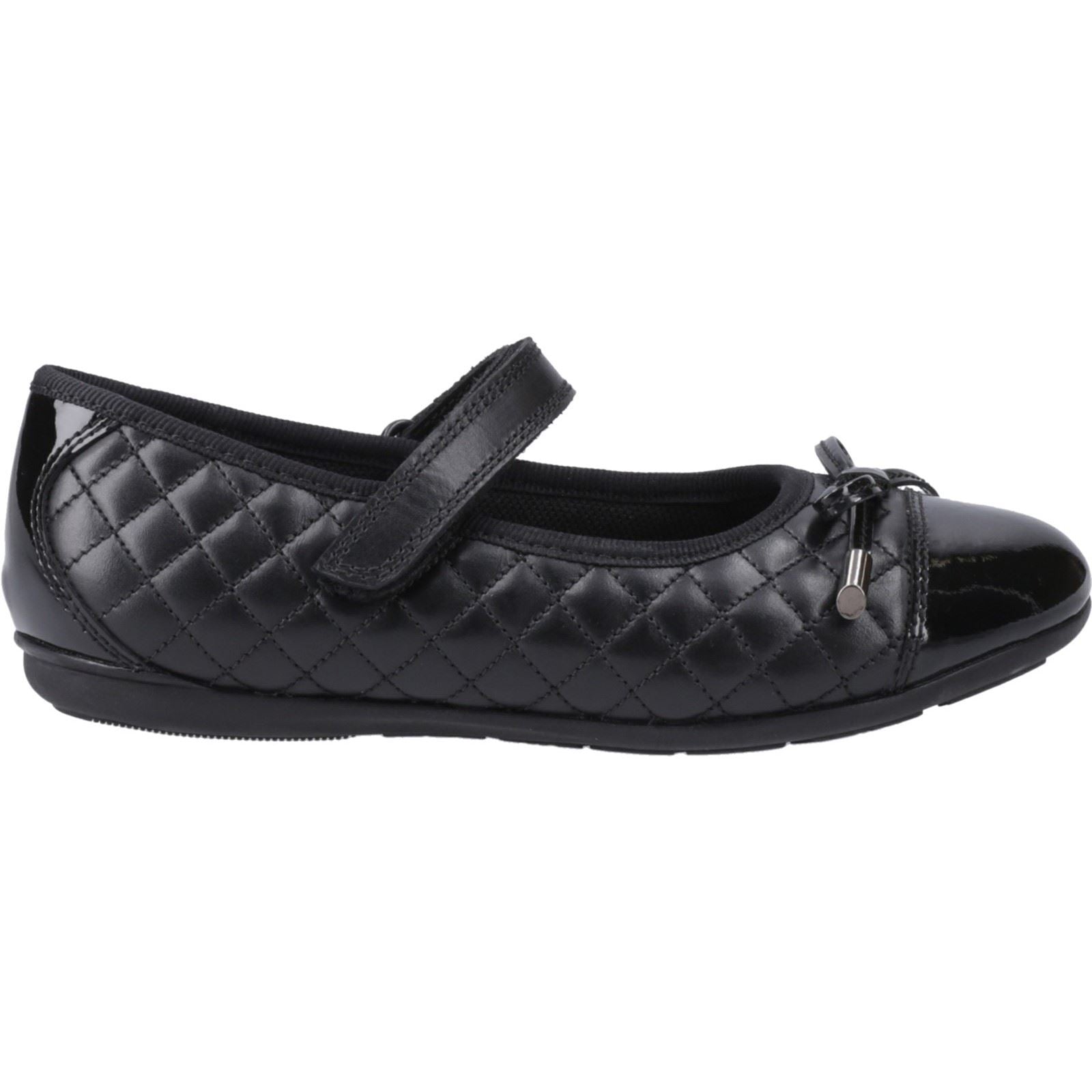 Hush Puppies Lottie Mädchenschwarze Ballettschuhe Aus Leder