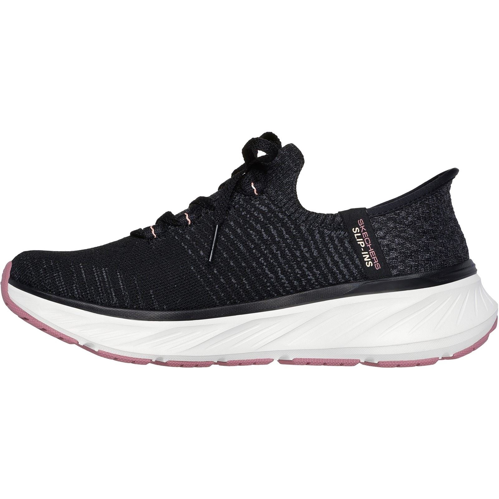Skechers Edgeride Impression Damen Stoffschuhe In Schwarz/Rosa