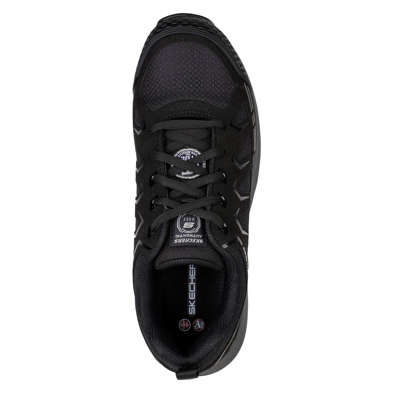 Skechers Workwear Malad II Textil Herren Schwarze Sicherheits-Sneaker