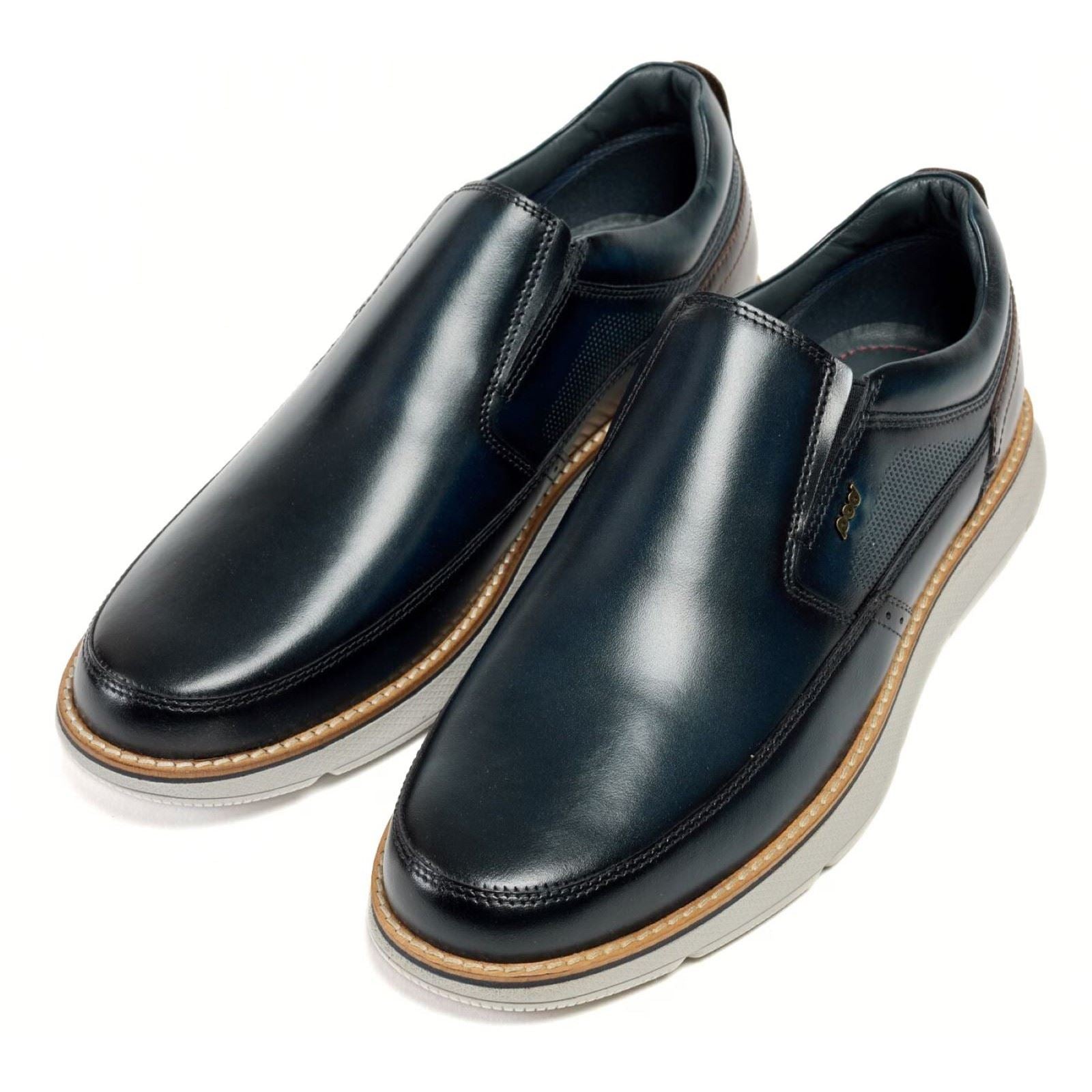 Pod Fowler Herren Lederslipper In Marineblau