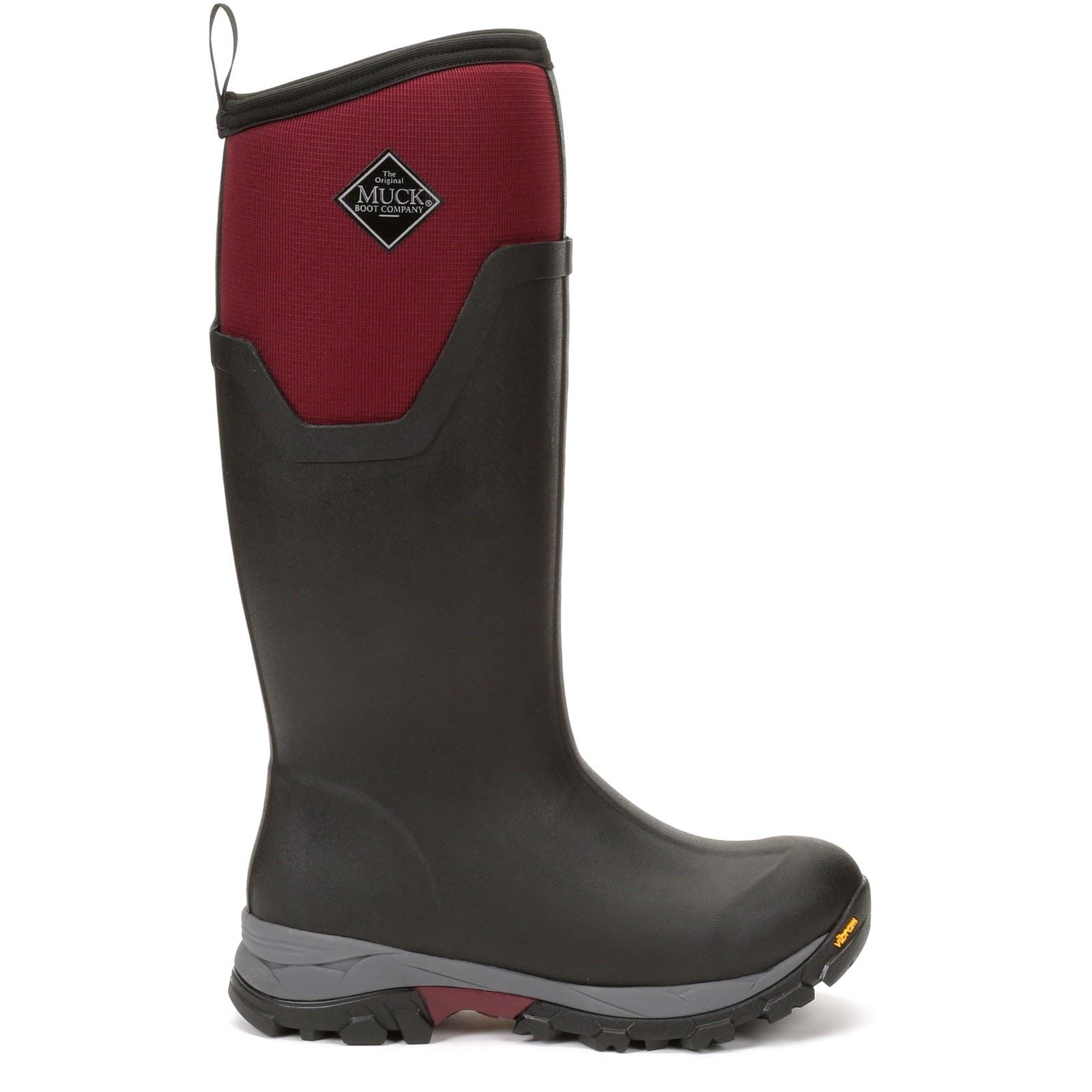 Muck Boots Arctic Ice Tall Gummistiefel Schwarz/Bordeauxrot