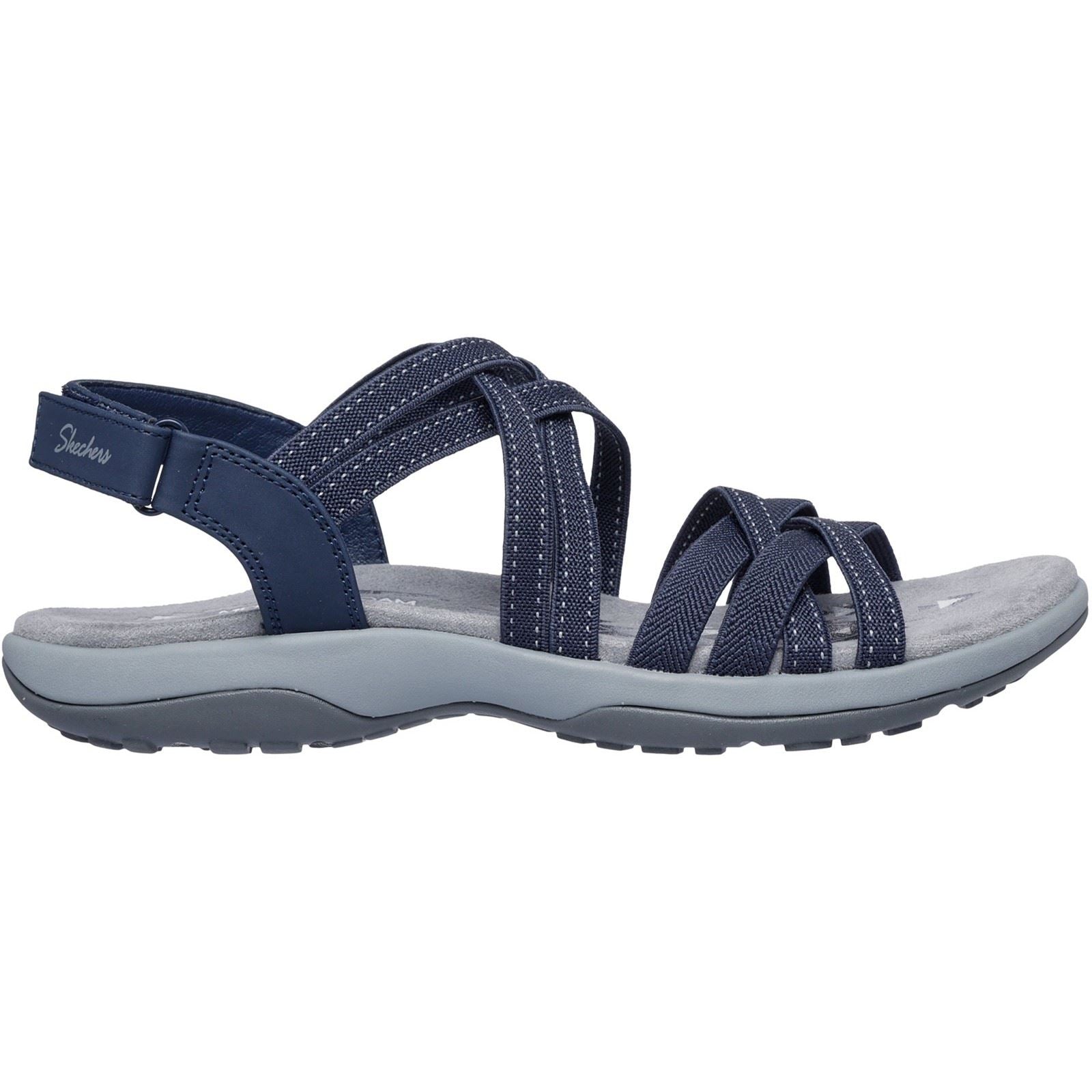 Skechers Reggae Slim - Summer Getaway Polyester Damen Navy Sandalen