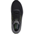 Skechers D'Lux Walker 2.0 Synthetik Herren Schwarz/Limette Sneaker