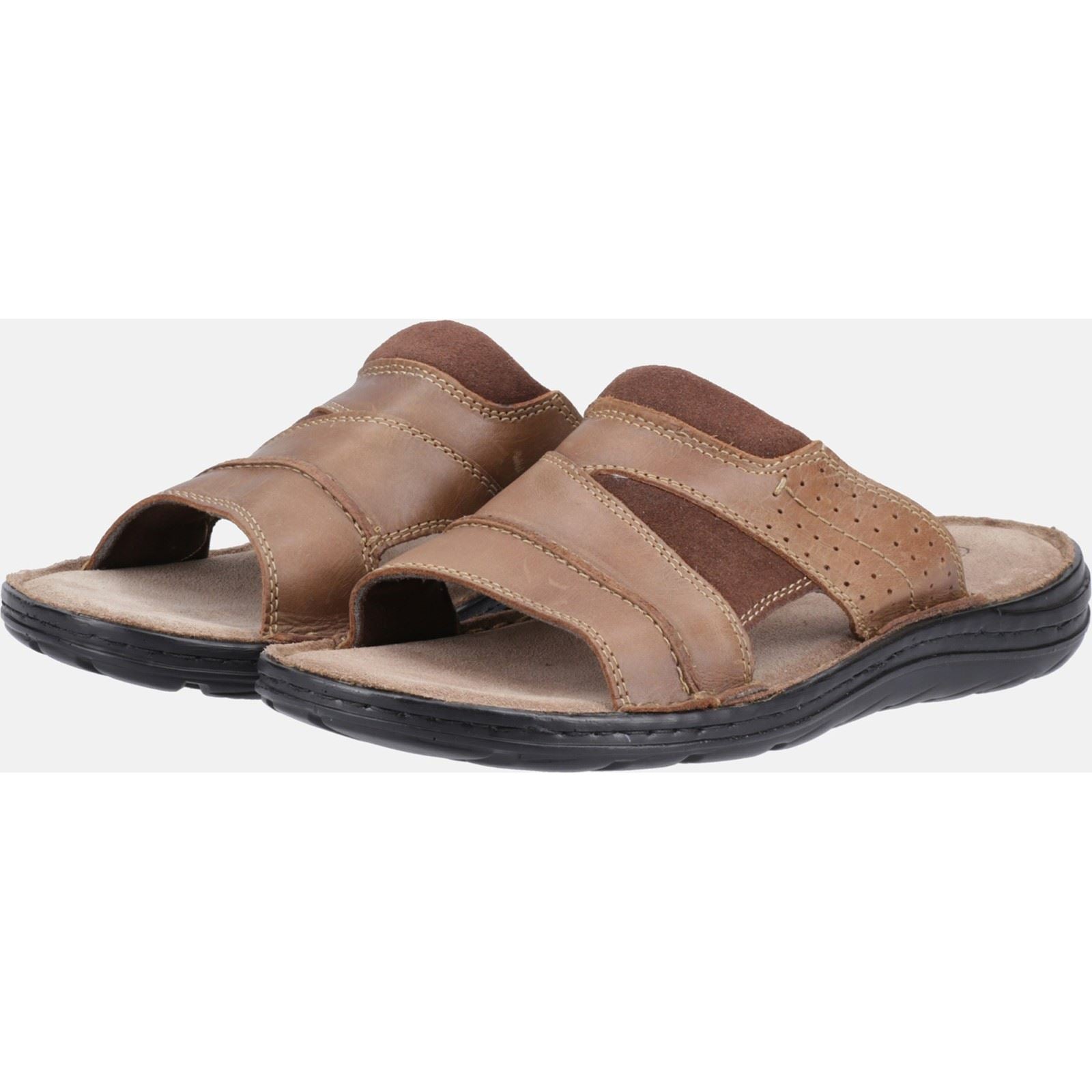 Hush Puppies Archer Herren Sandalen Aus Braunem Leder