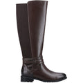 Hush Puppies Vanessa Damen Leder Stiefel mit hohem Absatz in Braun