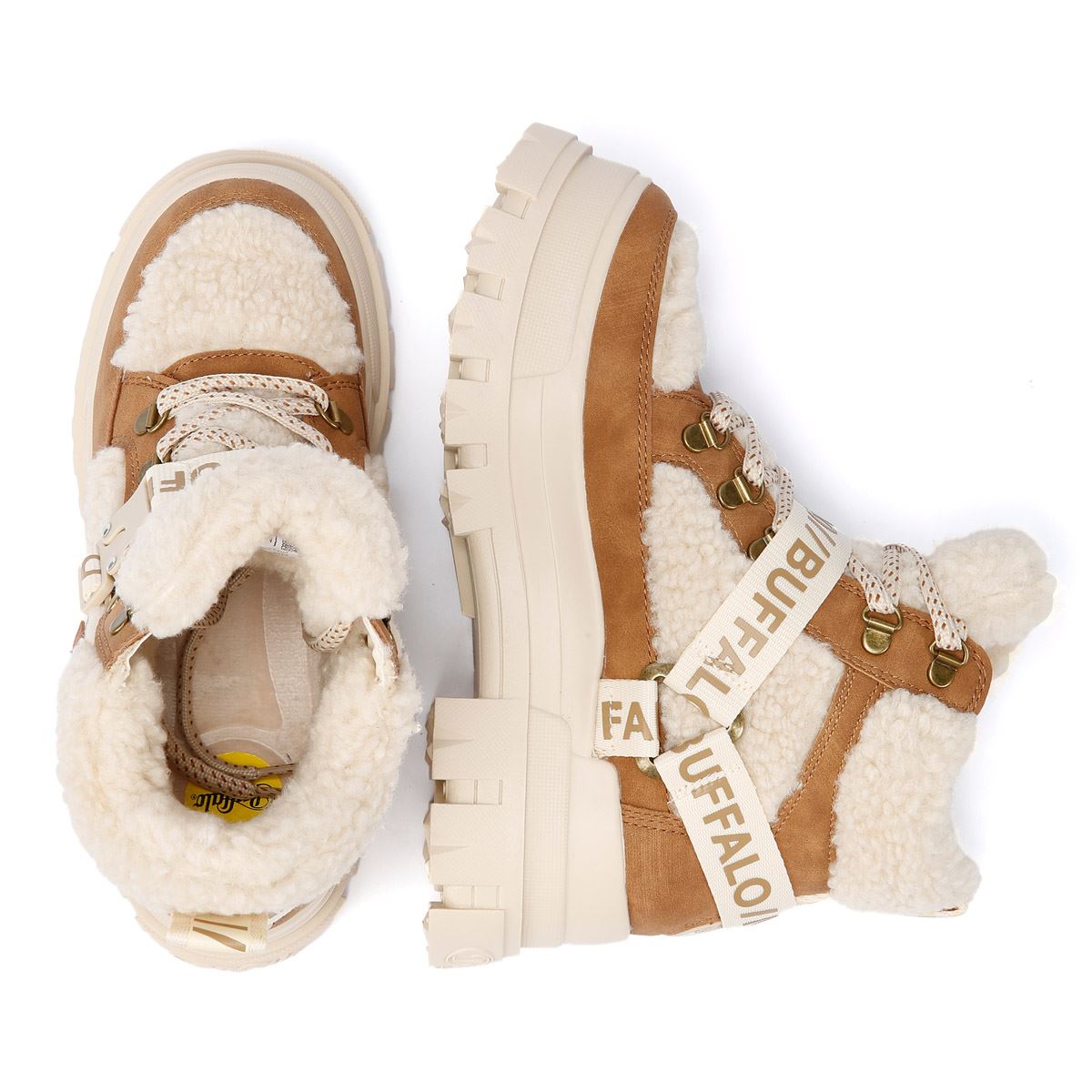 Buffalo Aspha Com Mid Warm Damen Stiefel In Beige