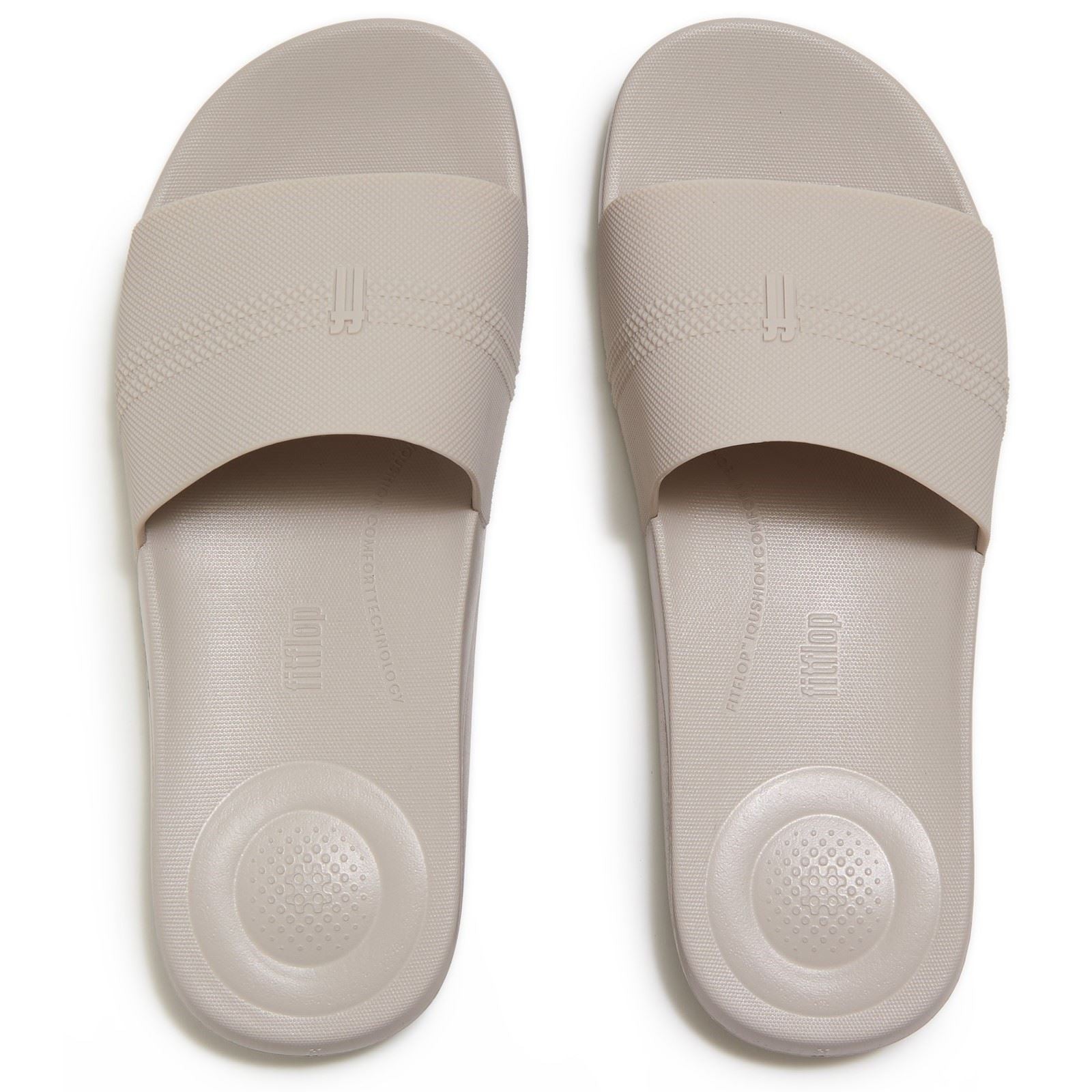 Fitflop iQushion Pool Polyurethan Herren Sandalen In Blassgrau
