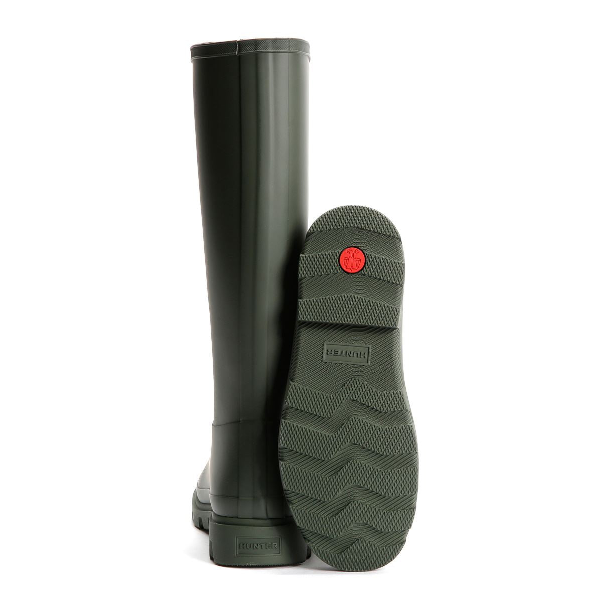 Hunter Downpour Tall Gummi Damen Grüne Gummistiefel