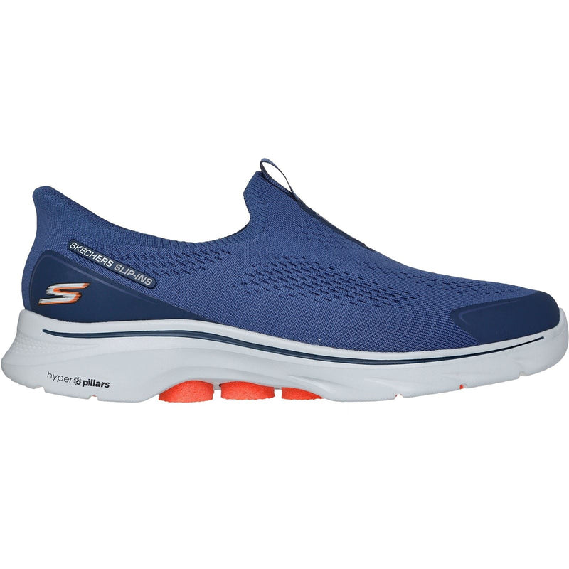 Skechers GO WALK 7 Easy On Evolution Textile Herren Turnschuhe In Marineblau