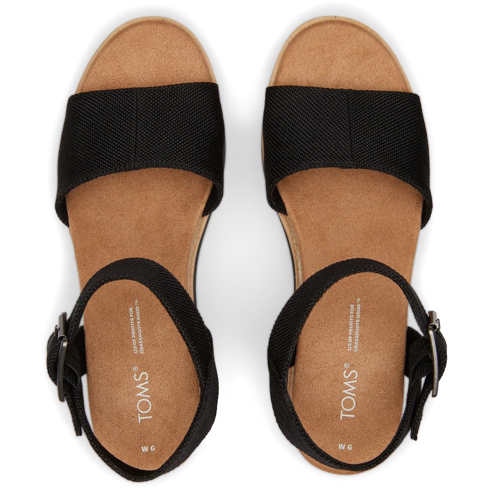 TOMS Diana Synthetik Damen Schwarze Keilabsätze