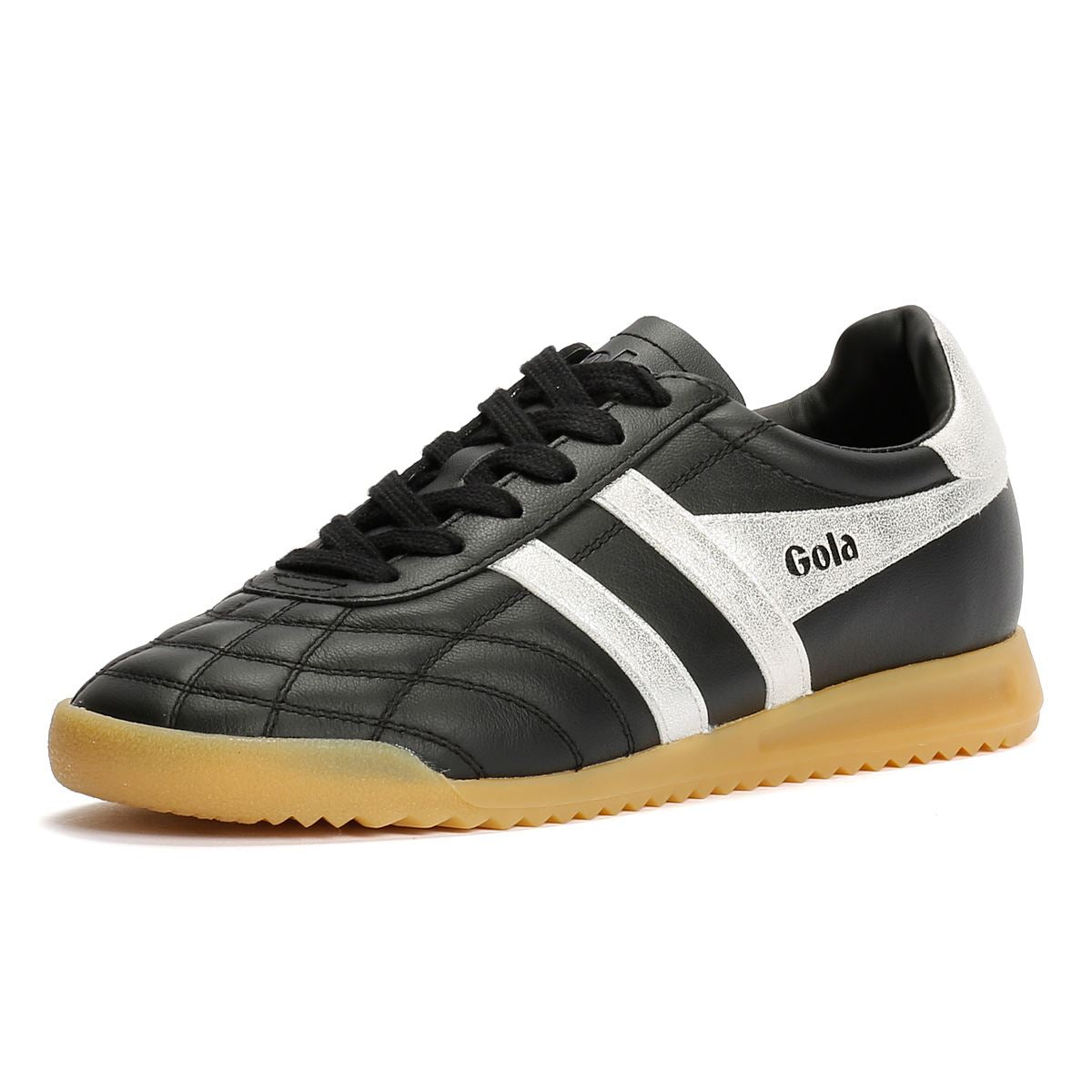 Gola Stadium Leder Damen Schwarze Sneaker