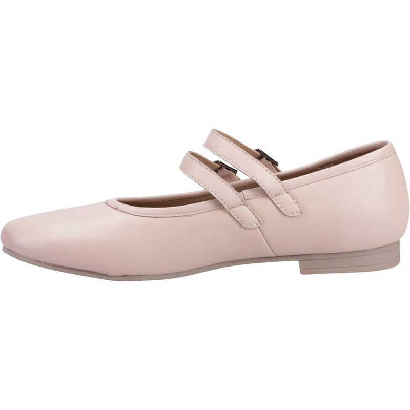 Hush Puppies Nancy Mary Jane Damen Flats Aus Leder In Altrosa