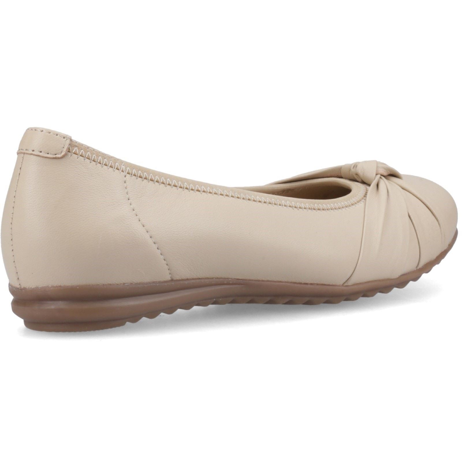 Hush Puppies Lilith Leder Damen Creme Ballerinas