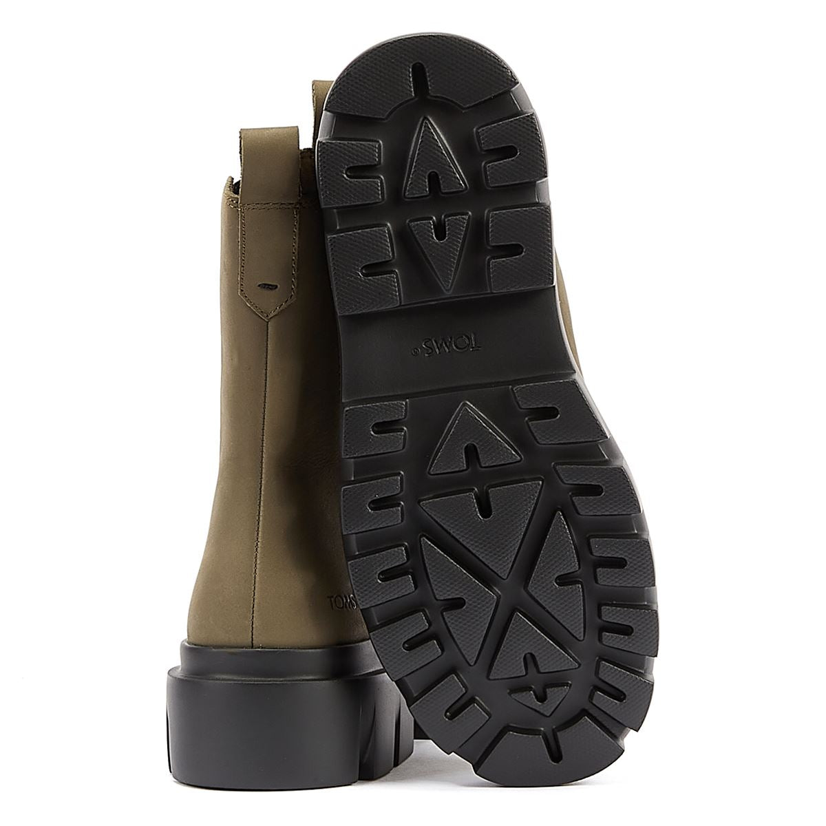 TOMS Rowan Leder Damen Olive Stiefel