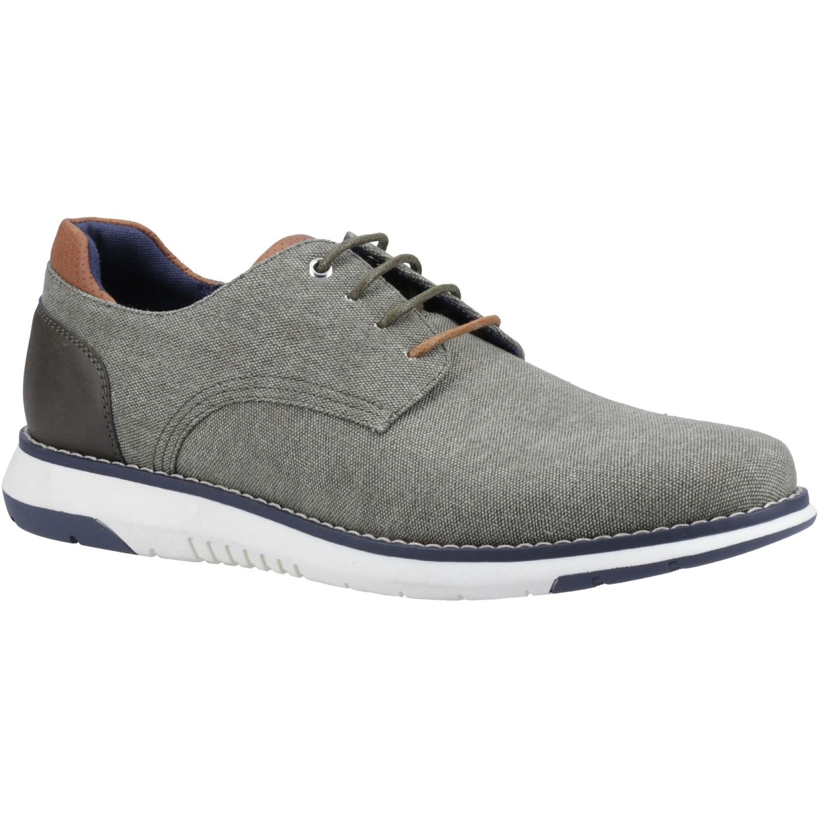 Hush Puppies Bruce Canvas Herren Schnürschuhe In Khaki