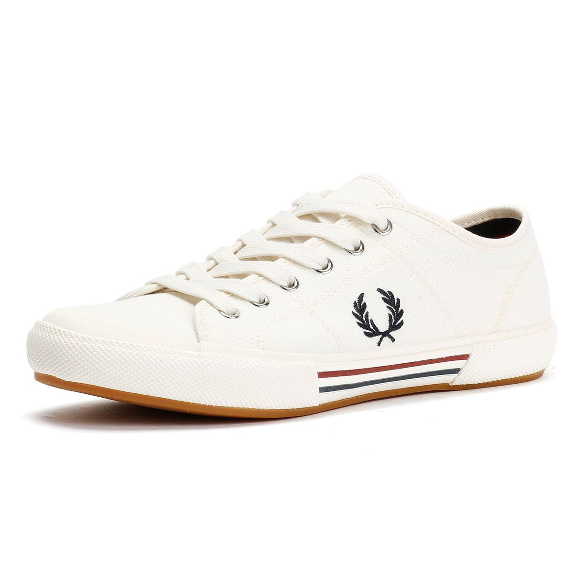 Fred Perry B708 Vintage Tennis Leinen Herren Weiße Sneakers