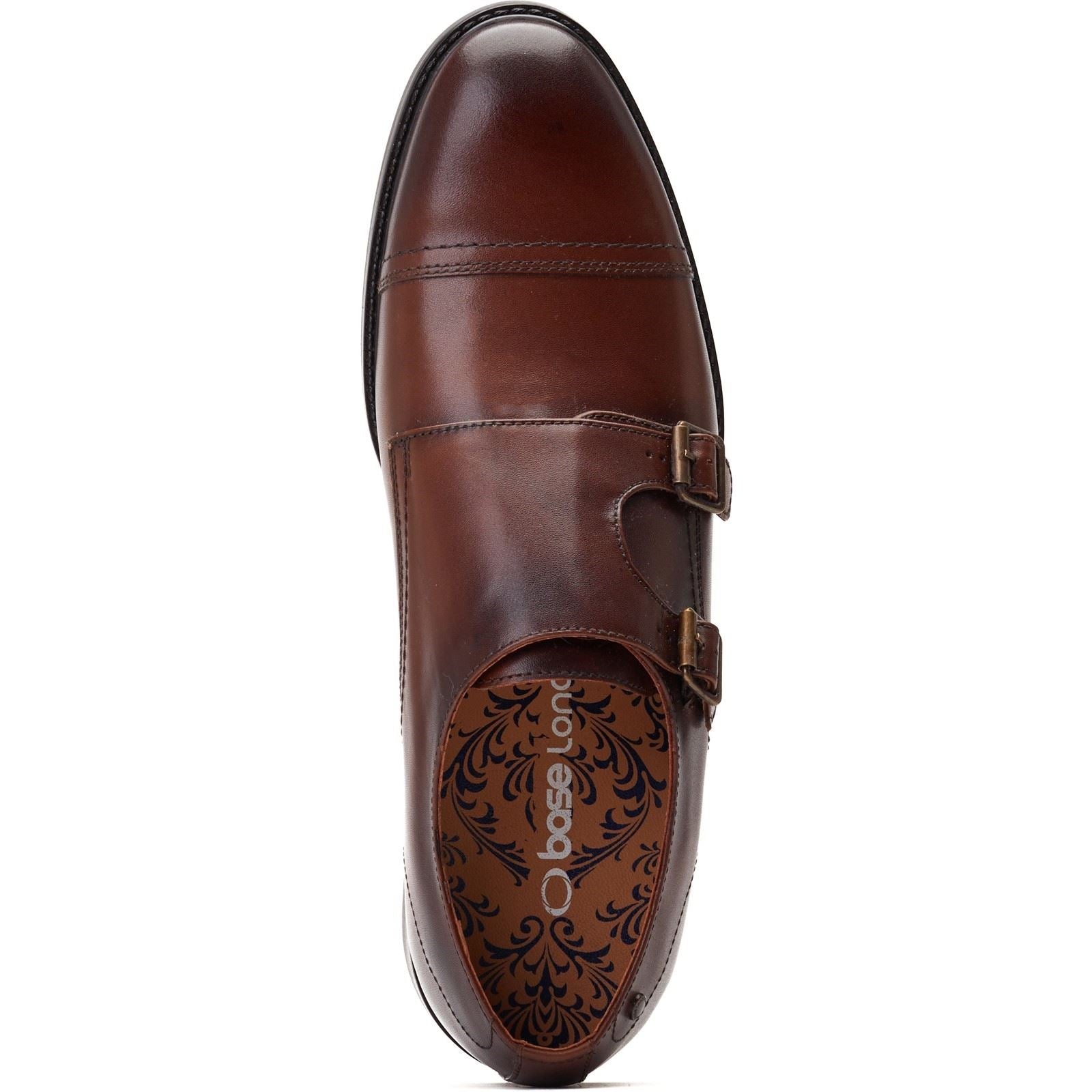 Base London Diablo Herren Doppelmonkschuhe Aus Braunem Leder