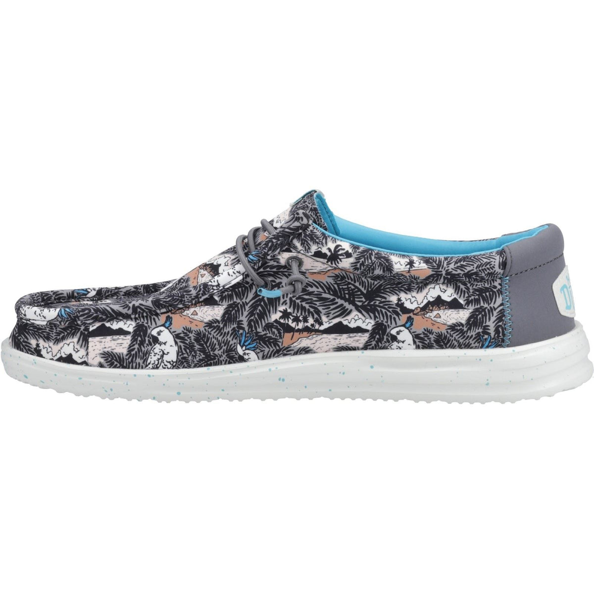 HEYDUDE Wally H2O Tropical Herren Schwarze Tropische Bootsschuhe