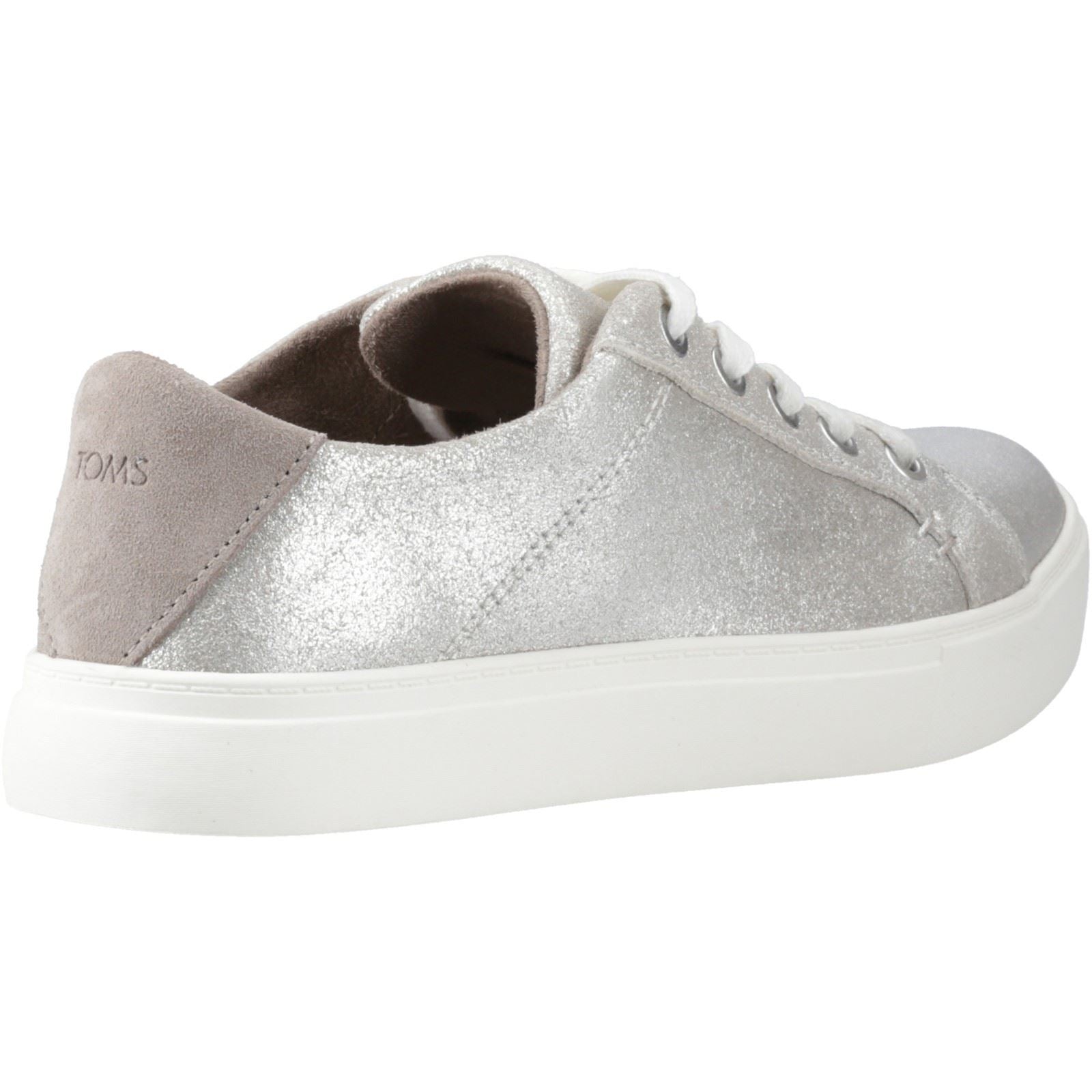 TOMS Kameron Leder Damen Silber Sneakers