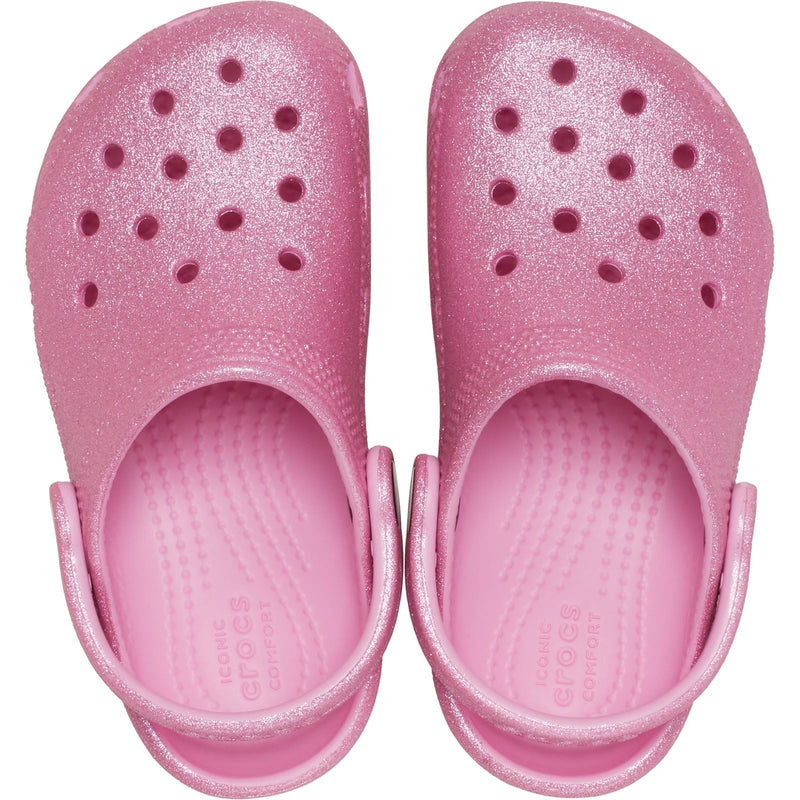Crocs Classic Glitter Thermoplastische Rosa Tweed Glitzer Slipper
