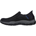 Skechers Respected Elgin Leder Herrenschuhe, Schwarze Farbe Mokassins