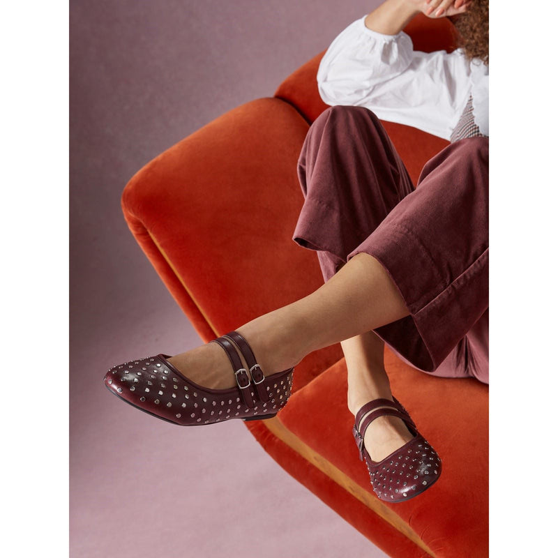 Hush Puppies Nixie Damen Lila Lederschuhe