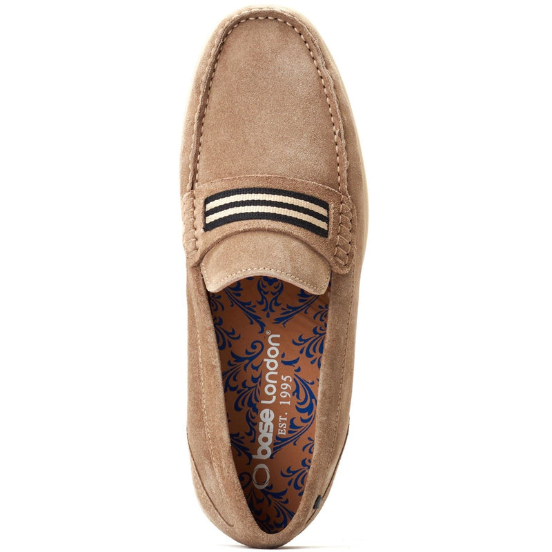 Base London Drum Leder Herren Sand Loafers