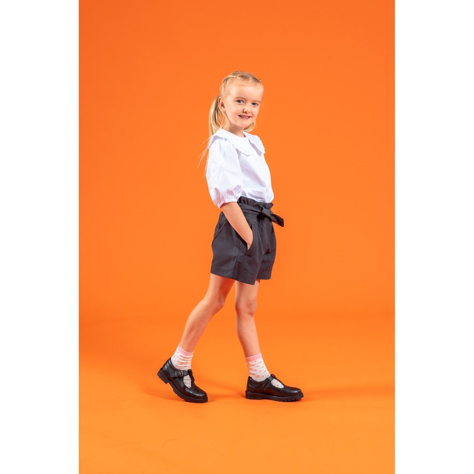 Hush Puppies Fiona JNR Mädchenschuhe Aus Schwarzem Leder