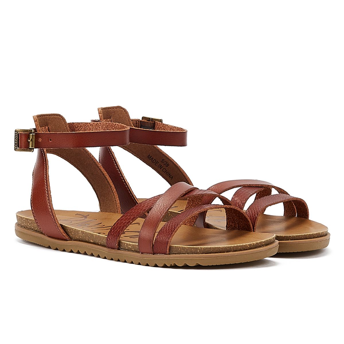 Blowfish Malibu Maylie Holz Dyecut Damen Sandale Braun