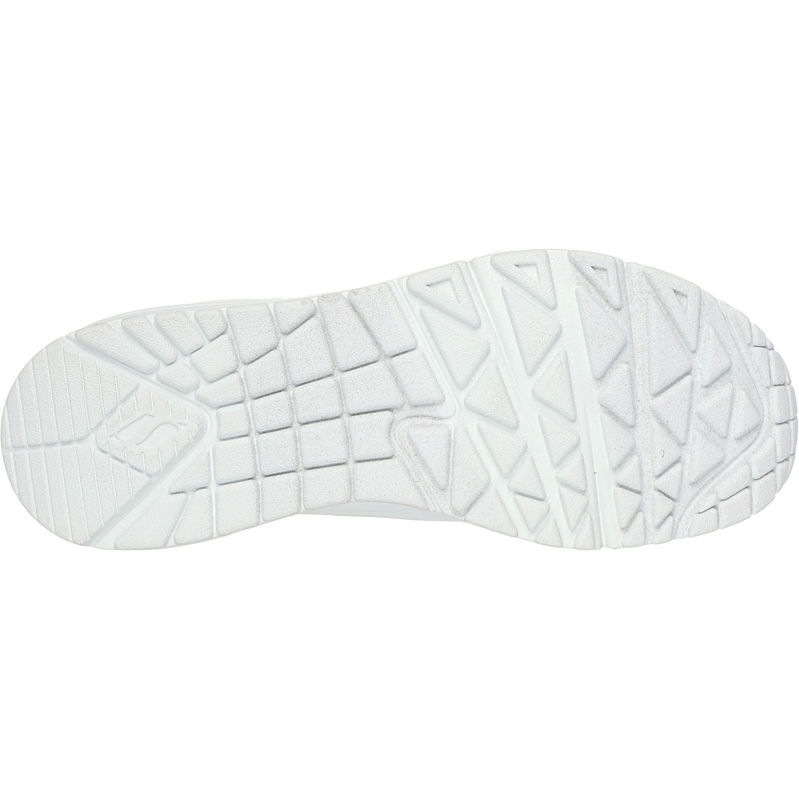 Skechers Uno - Pop Back Synthetische Damen Sneaker In Weiß/Koralle