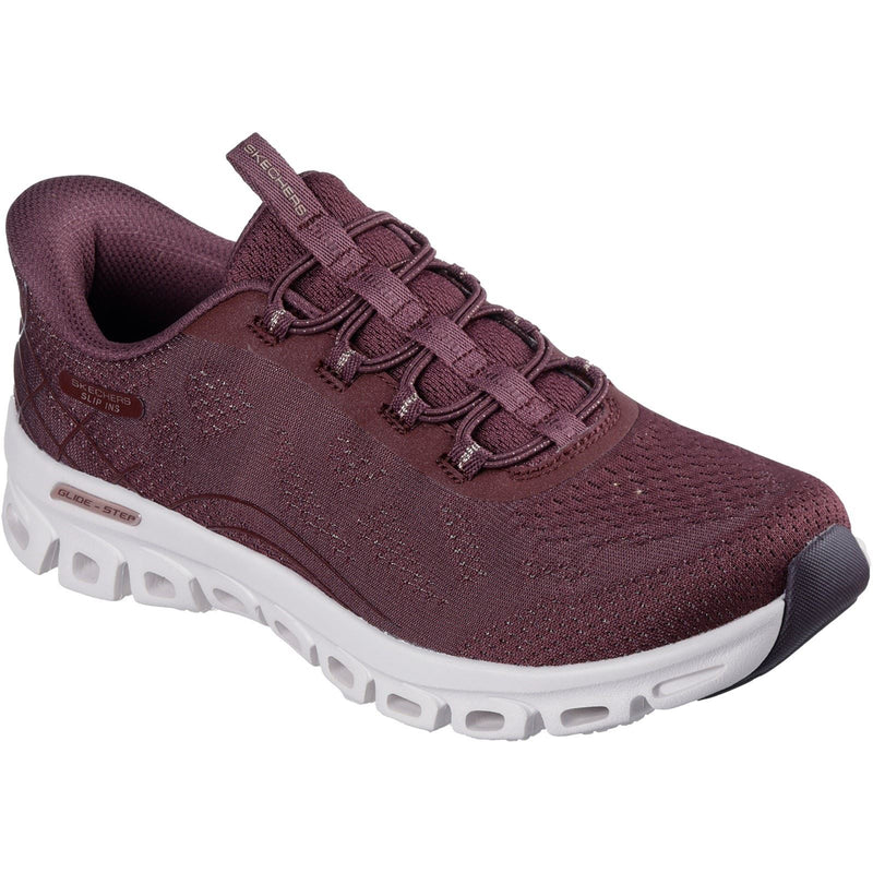 Skechers Glide-Step Elevate Amaze Damen Sneaker in Bordeauxrot aus Textil