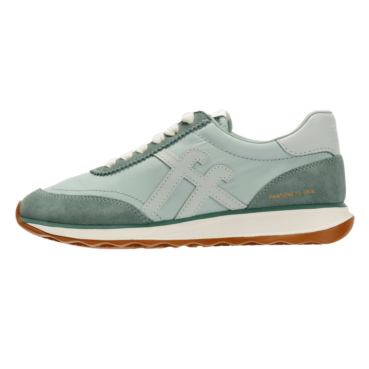 FitFlop X Pantone Retro-Q Wildleder Damen Grüne Sneakers