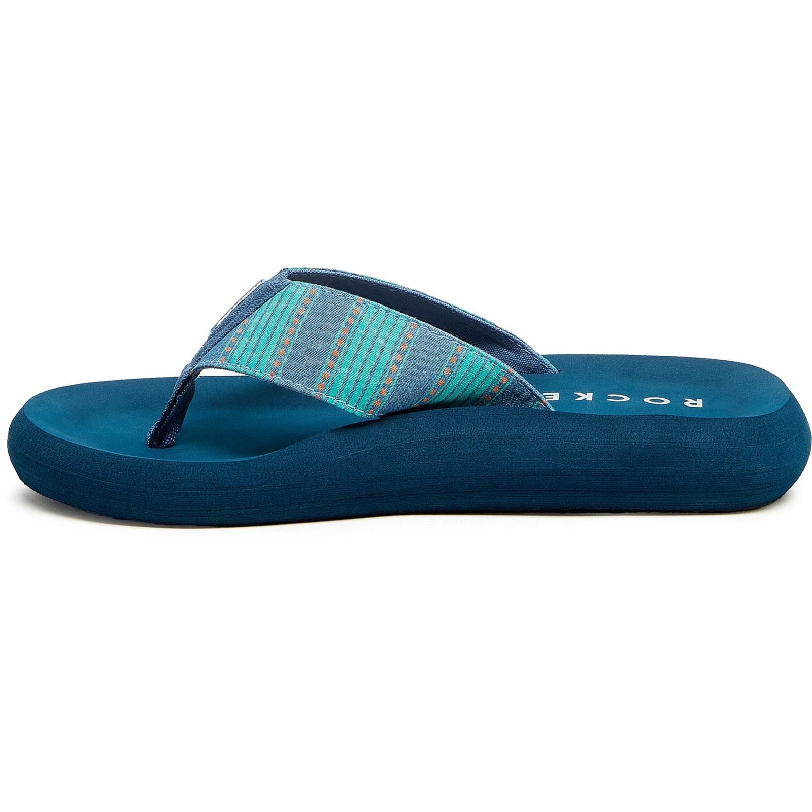 Rocket Dog Spotlight Rome Baumwoll Damen Blaue Sandalen