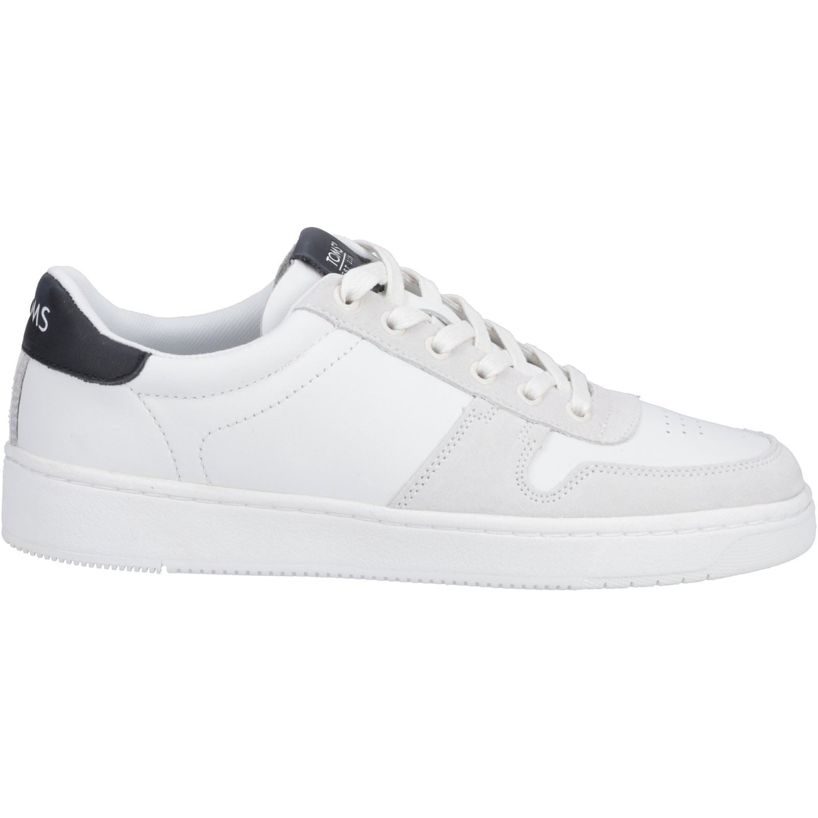 TOMS TRVL Lite Court Leder Herren Weiß/Schwarz Sneaker