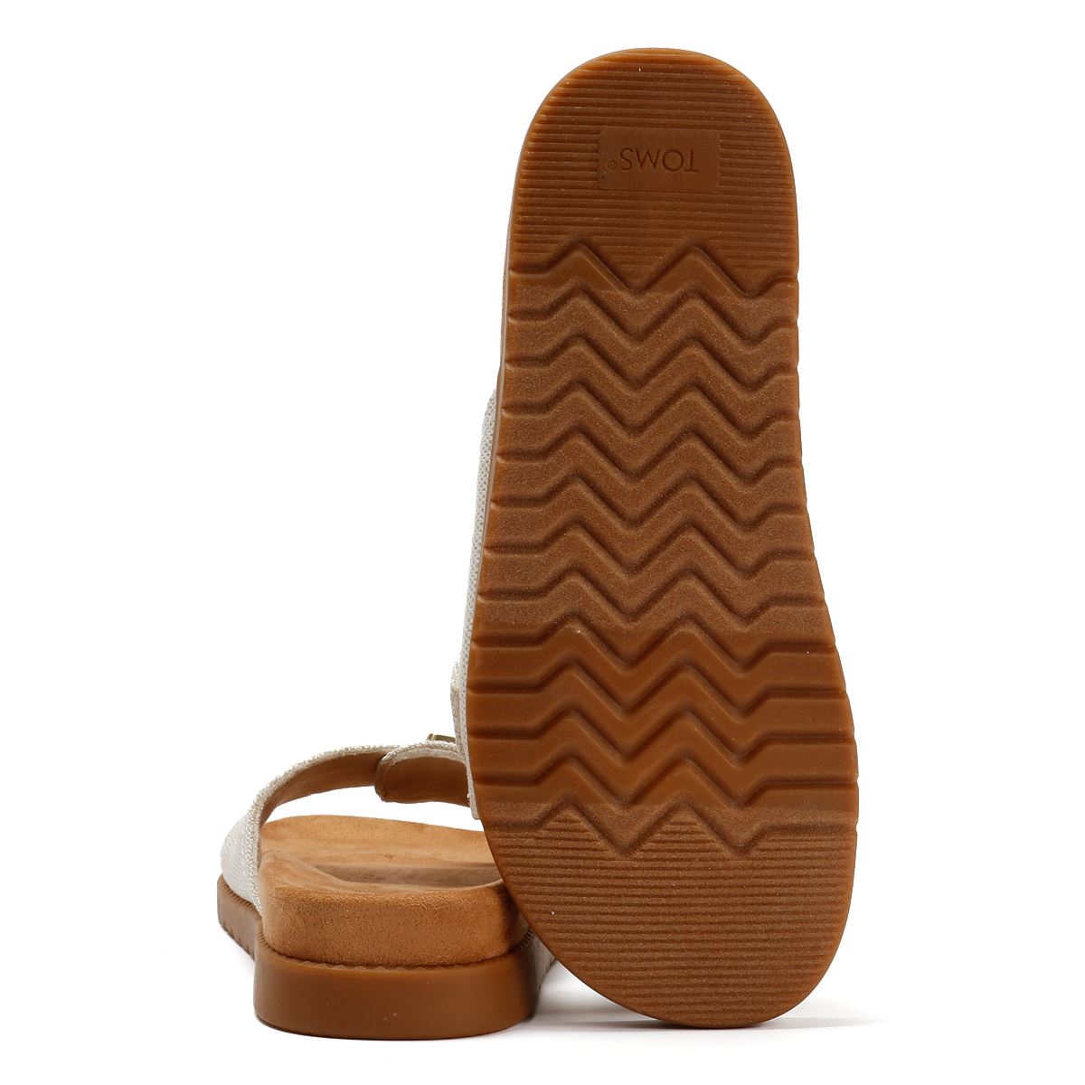 TOMS Marin Slide Textile Damen Weiße Sandalen