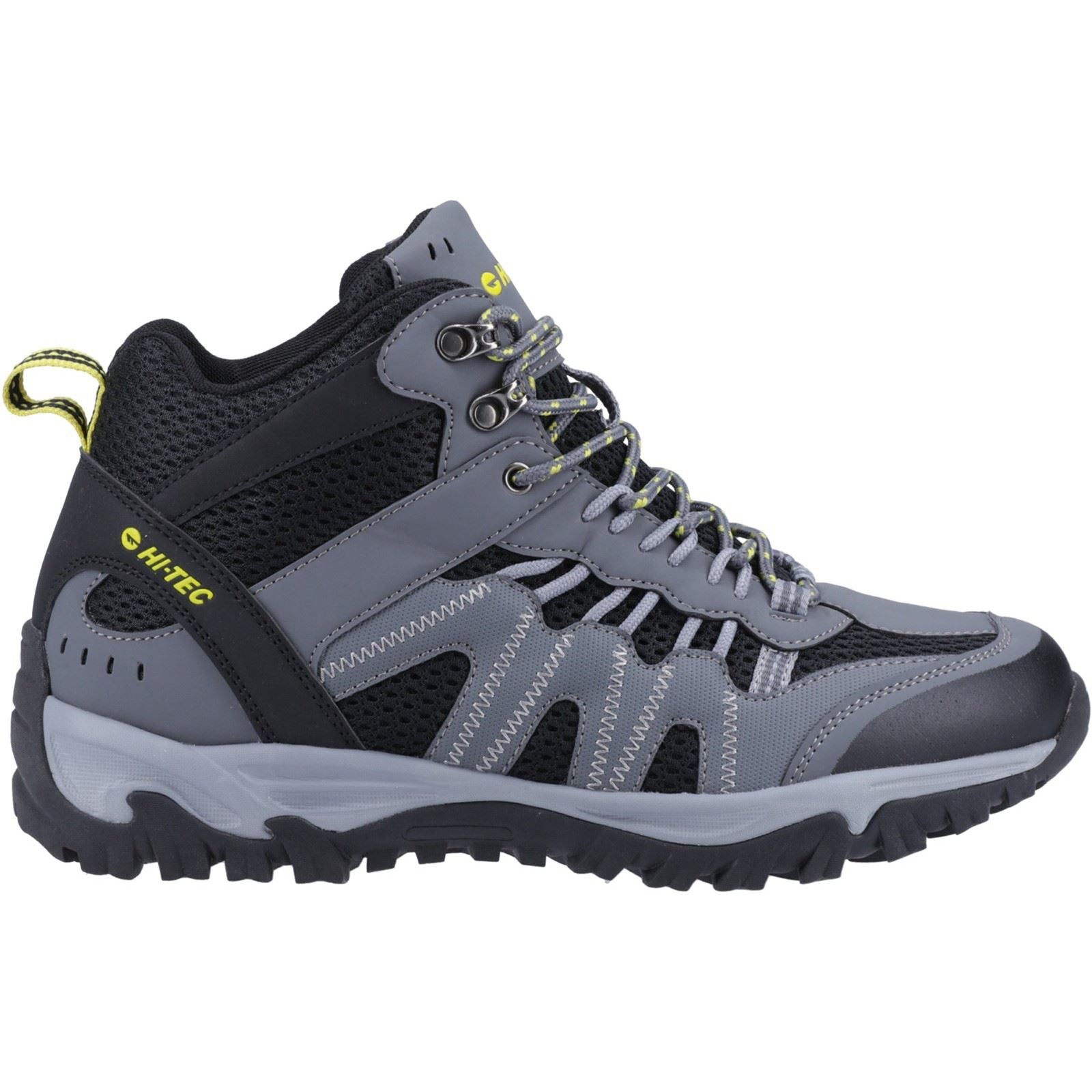 Hi-Tec Jaguar Mid Polyester Herren Wanderstiefel In Graphit/Schwarz/Citron