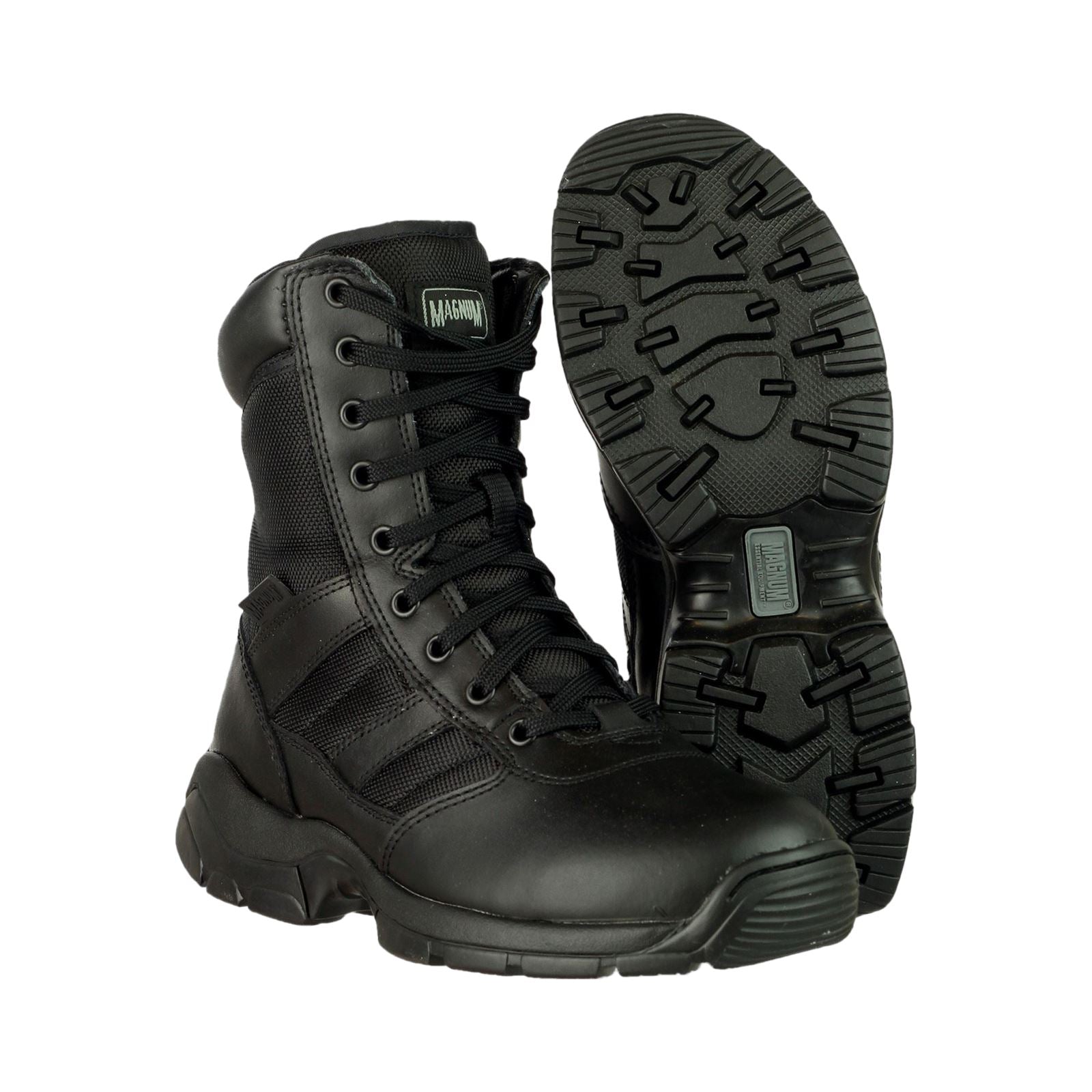Magnum Panther 8.0 Seitenreißverschluss Leder/ Nylon Schwarze Farbe Sicherheitsstiefel