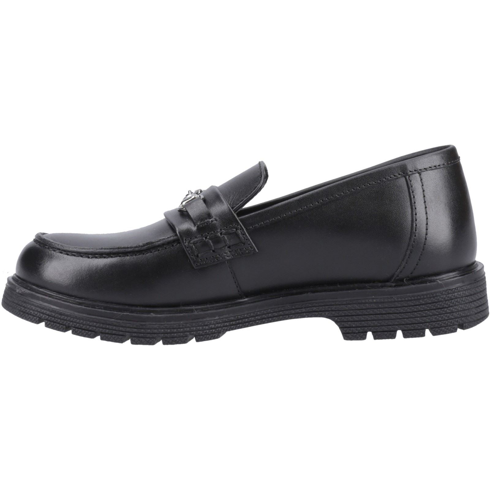 Hush Puppies Lydia Senior Mädchenschwarze Slipper Aus Leder