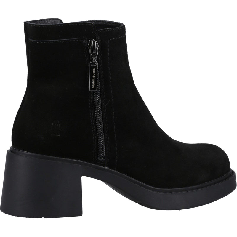 Hush Puppies Adele Damen Wildleder Schwarze Farbe Stiefeletten mit Absatz
