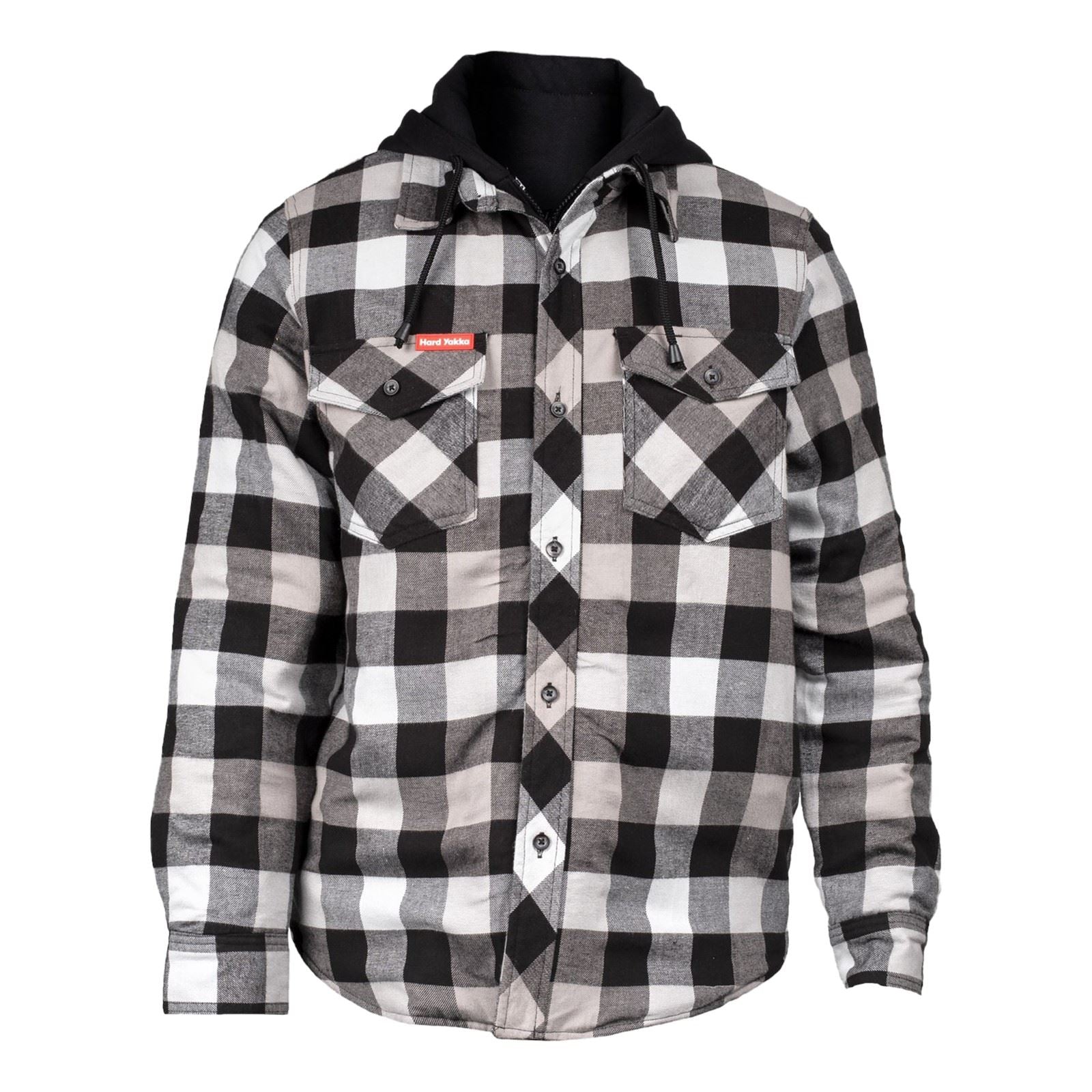 Hard Yakka Quilted Flannel Shacket Herren Graues Hemdjacke