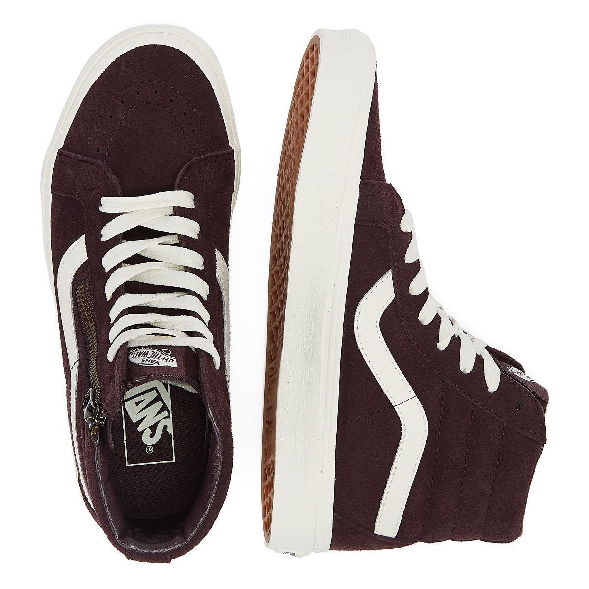 Vans Sk8-Hi Side-Zip Damen-Brauntrainer