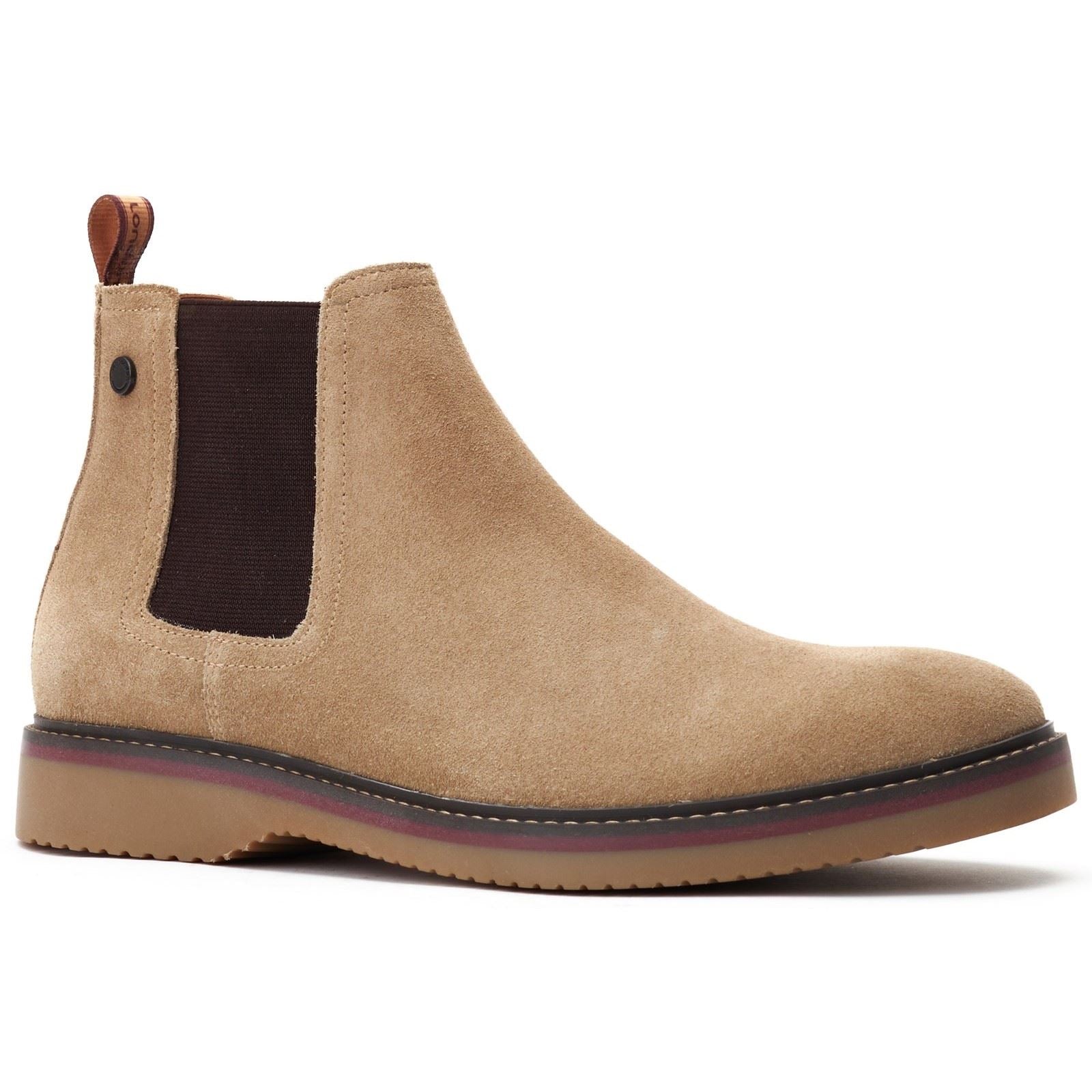 Base London Hooper Leder Herren Sandbeige Stiefel